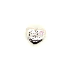 925 Silver Pandora Its a Girl with Gem Charm Approx 3.7g Preowned
