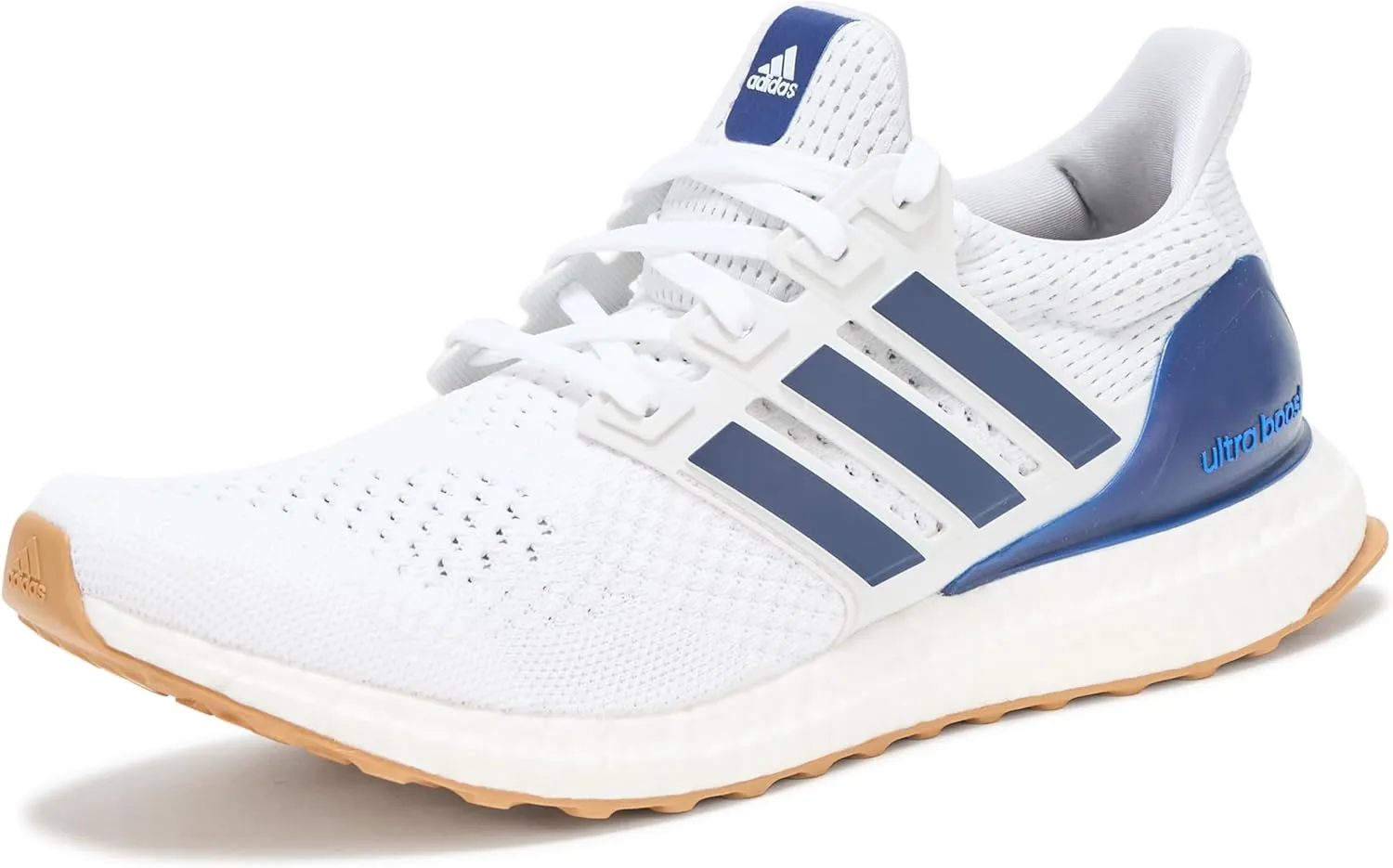adidas Men's Ultraboost 1.0 DNA Sneaker, White/Dark Blue/Gum, 8.5
