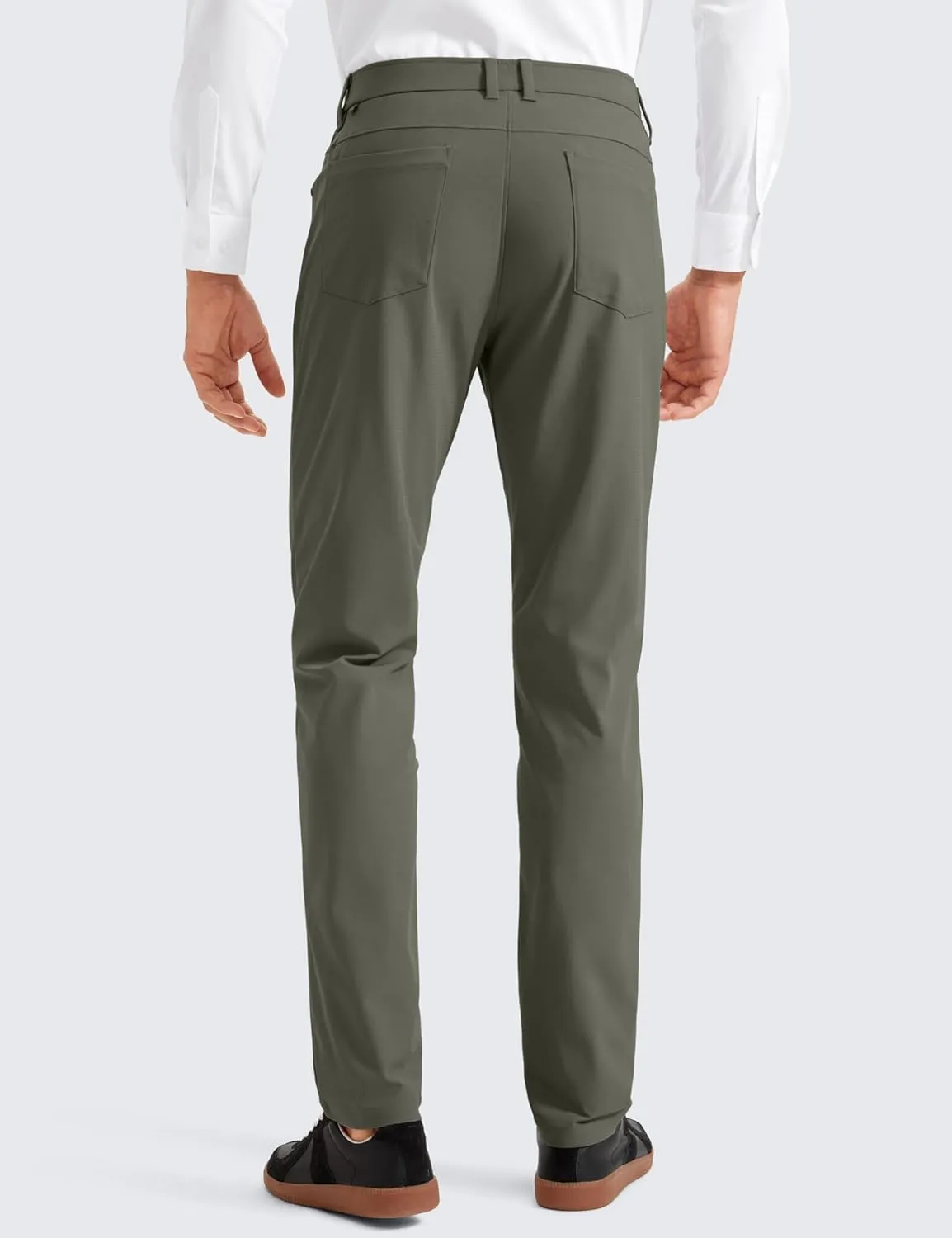 CRZ YOGA Men's All Day Comfy Golf Pants with 5-Pocket 30"/32"/34" Quick Dry Lightweight Casual Work Stretch Trousers