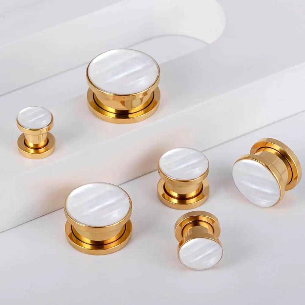 DOEARKO 2 Pairs Conch Shell Ear Gauges Tunnels and Plugs 316L Stainless Steel Hypoallergenic Earrings Ears Expander Body Jewelry