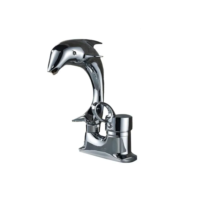 Dolphin Style Single Handle Basin Mixer Tap Faucet