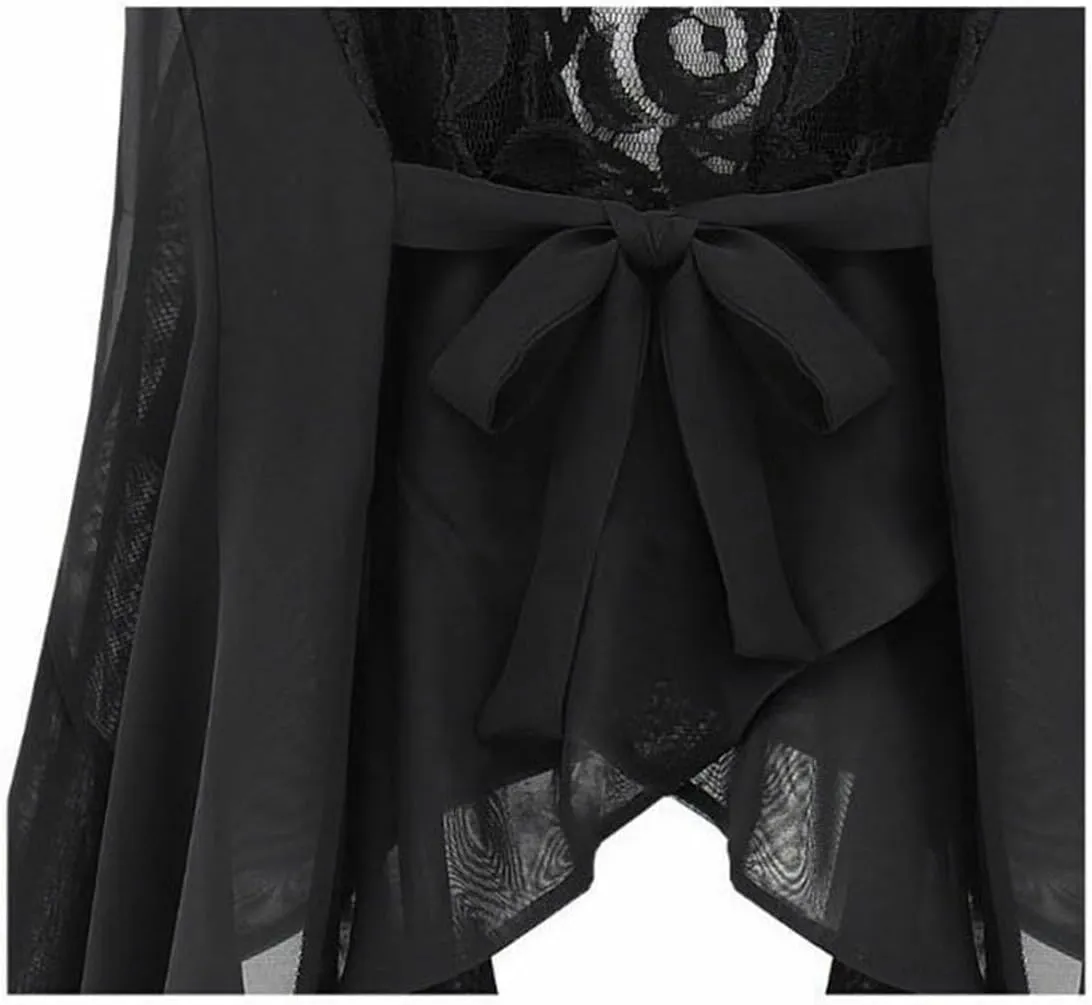 GK-O Women Chiffon Lace Floral Vest Sleeveless Loose Waistcoat Cardigan