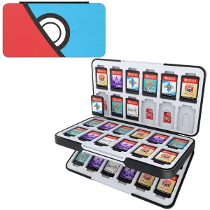 HEIYING Game Card Case for Nintendo Switch & Switch OLED,Customized Pattern Portable Travel Carry Case with 48 Game Card Slots and 24 Micro SD Cards Slots