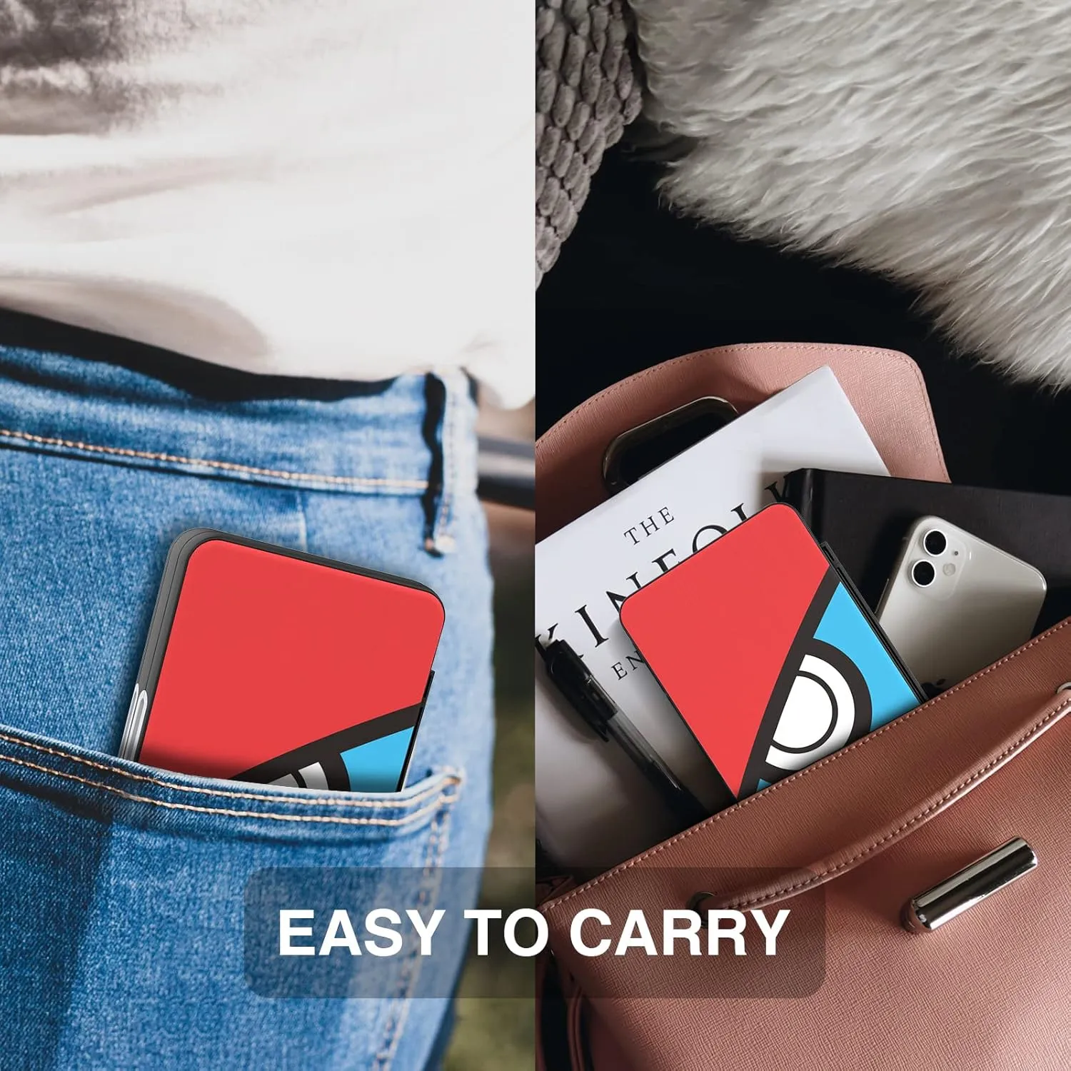 HEIYING Game Card Case for Nintendo Switch & Switch OLED,Customized Pattern Portable Travel Carry Case with 48 Game Card Slots and 24 Micro SD Cards Slots