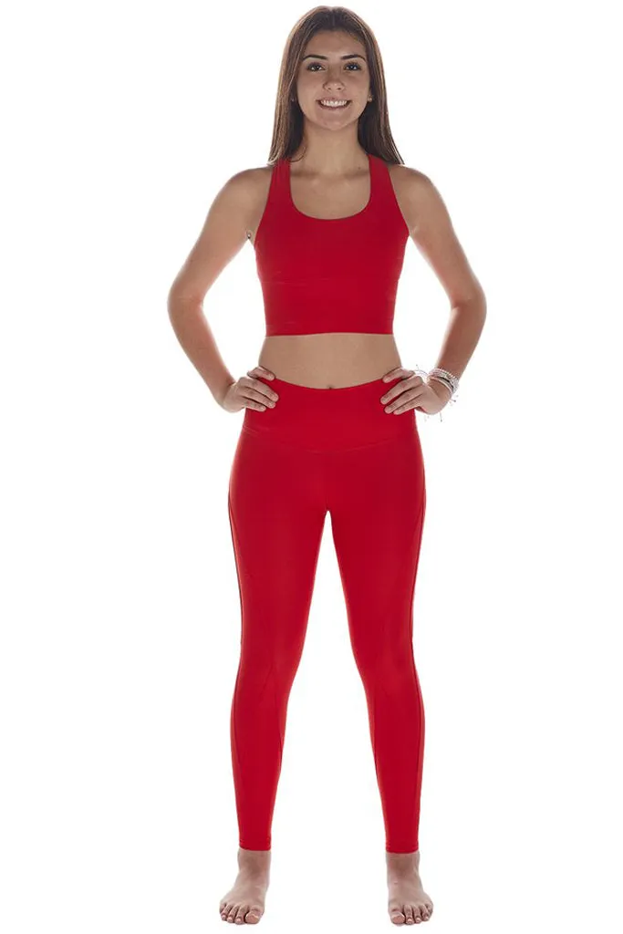 High Compression Recycled Legging - Red Hot