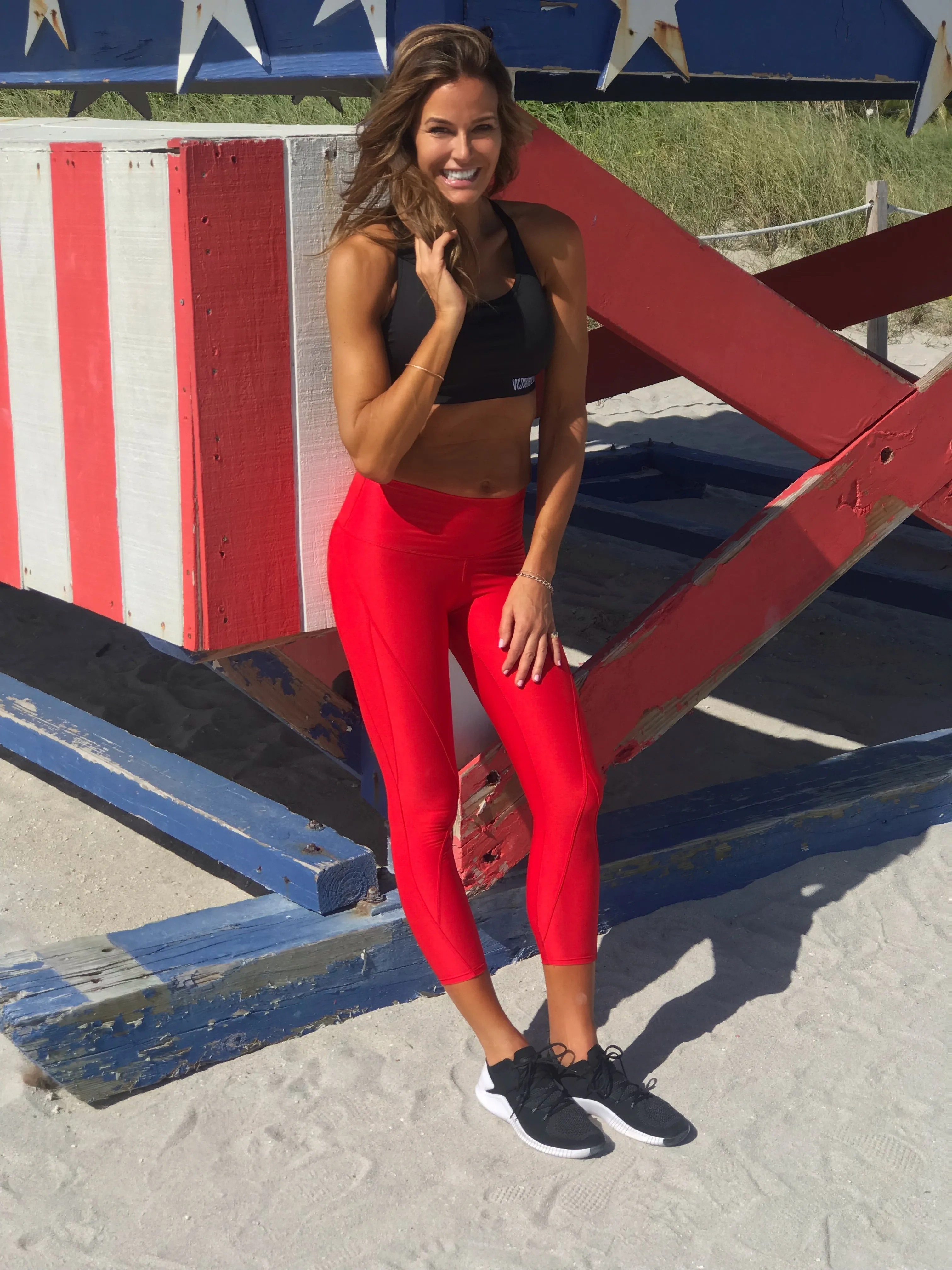 High Compression Recycled Legging - Red Hot