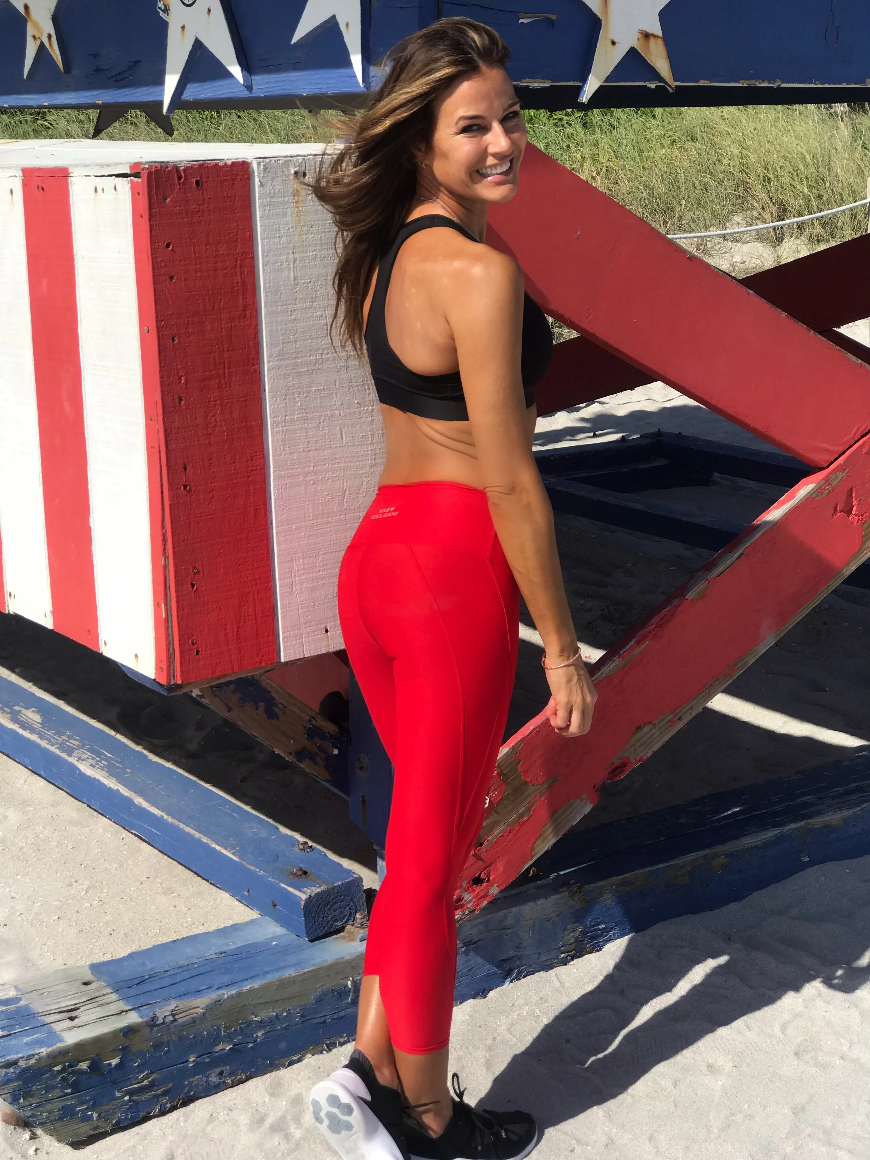 High Compression Recycled Legging - Red Hot