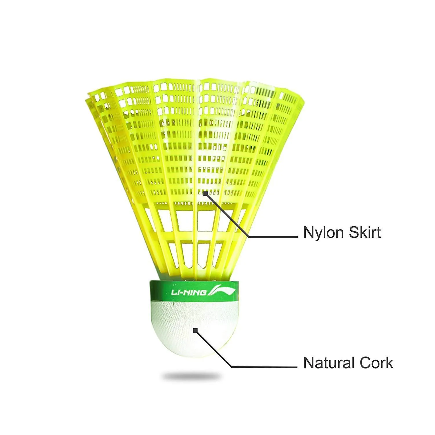 Li-Ning Attack Nylon Shuttle, Pack of 6(Badminton Shuttlecock)