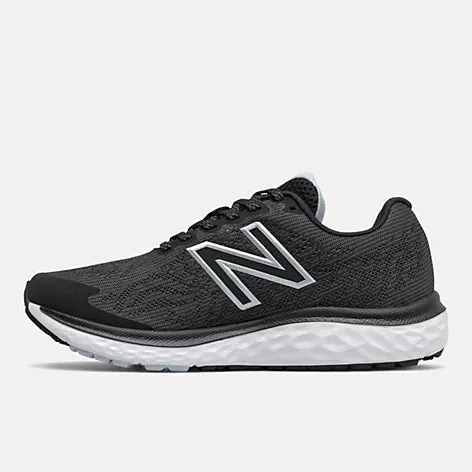 New Balance Fresh Foam 680v7 (D) - Womens - Black/White/UV Glo