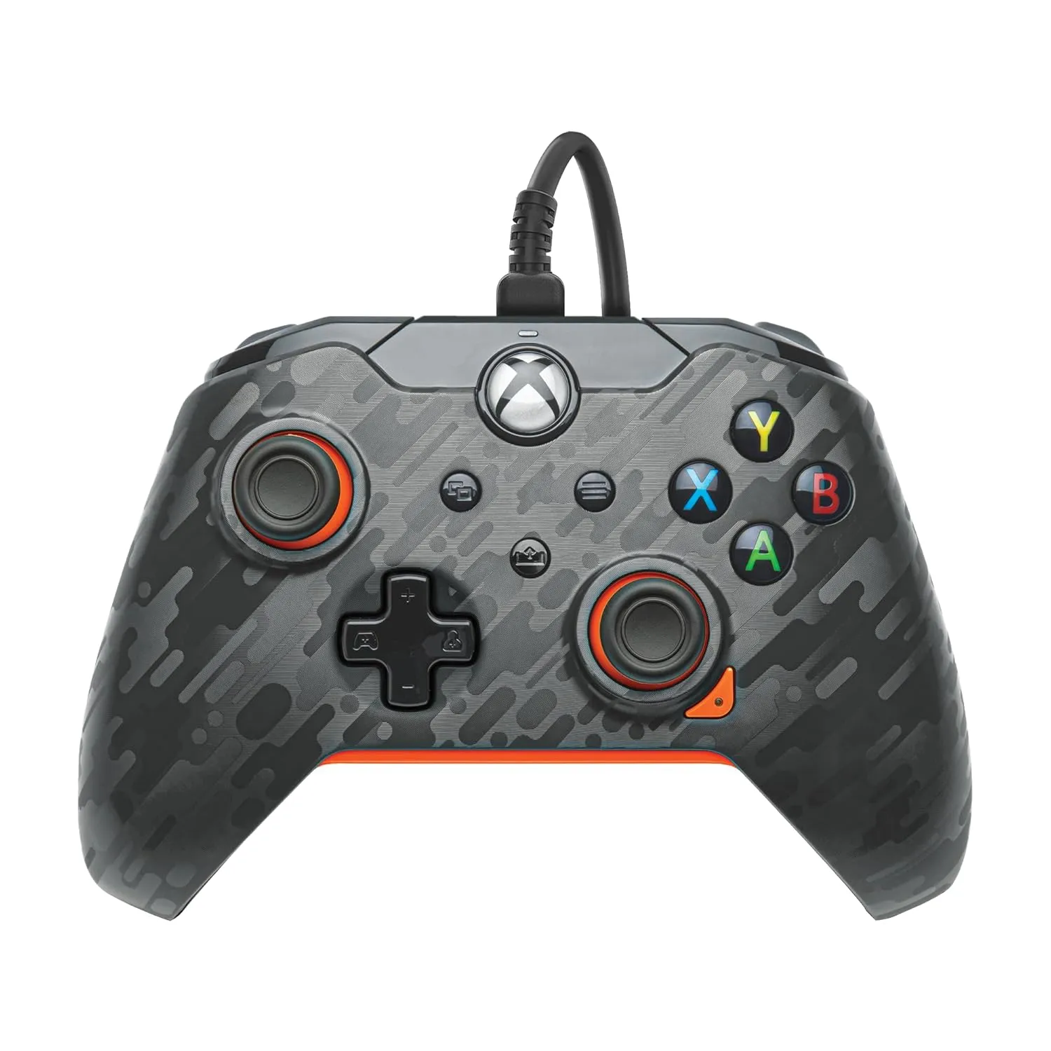 PDP Wired Xbox Gaming Controller: Gamepad Licensed for Xbox Series X|S, Xbox One, Windows PC, Audio Controls, 8ft Cable, 3.5mm jack, Mappable Buttons/Triggers, Companion App: Atomic Carbon Grey/Orange
