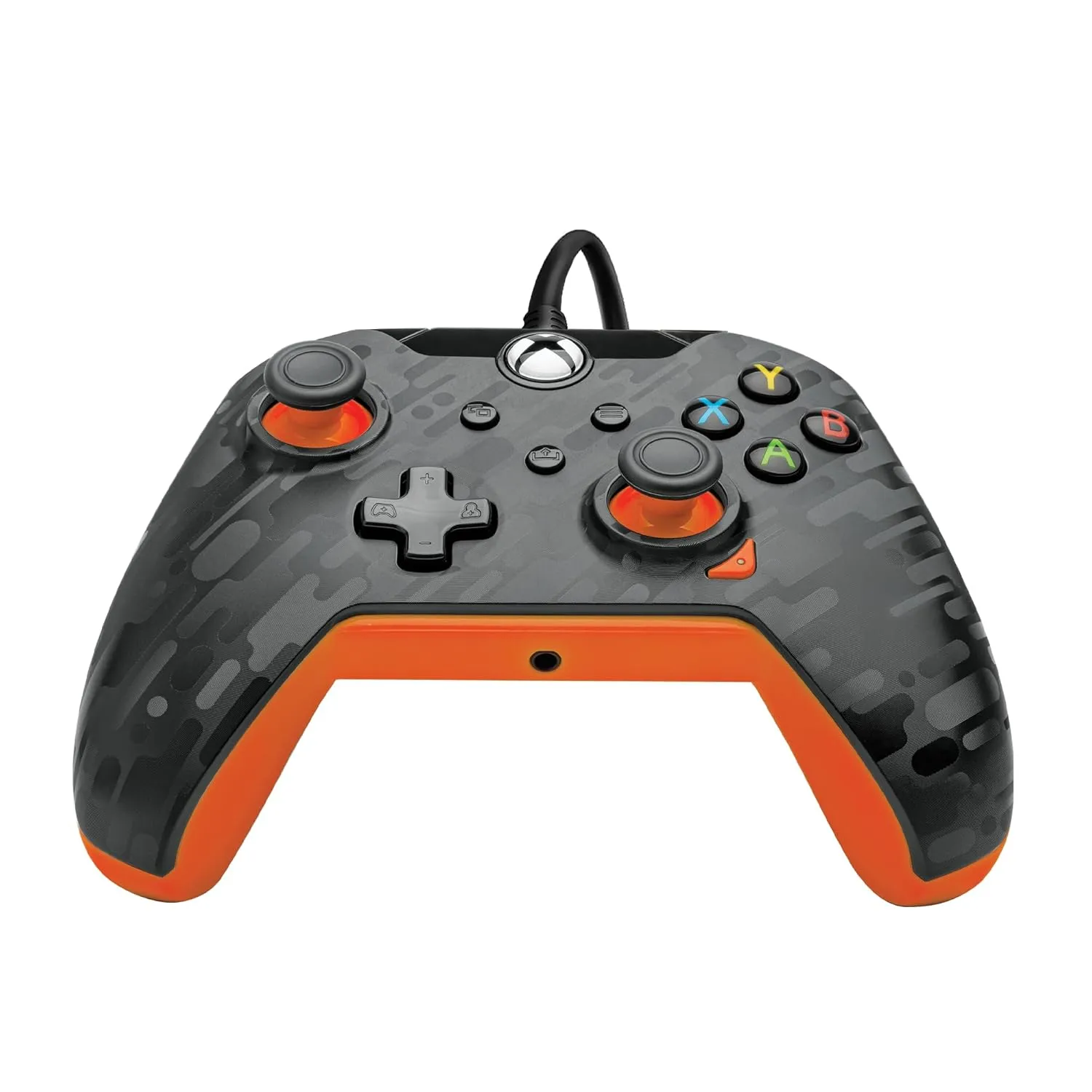 PDP Wired Xbox Gaming Controller: Gamepad Licensed for Xbox Series X|S, Xbox One, Windows PC, Audio Controls, 8ft Cable, 3.5mm jack, Mappable Buttons/Triggers, Companion App: Atomic Carbon Grey/Orange
