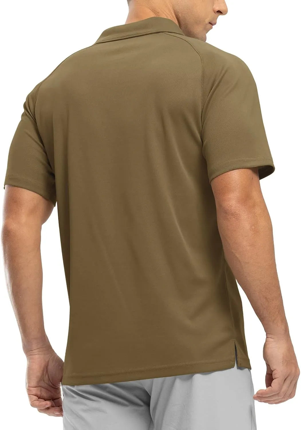 Rdruko Men's Polo Shirts with Pocket Short Sleeve Dry Fit 1/4 Zip Golf Sports Collared Summer T Shirts