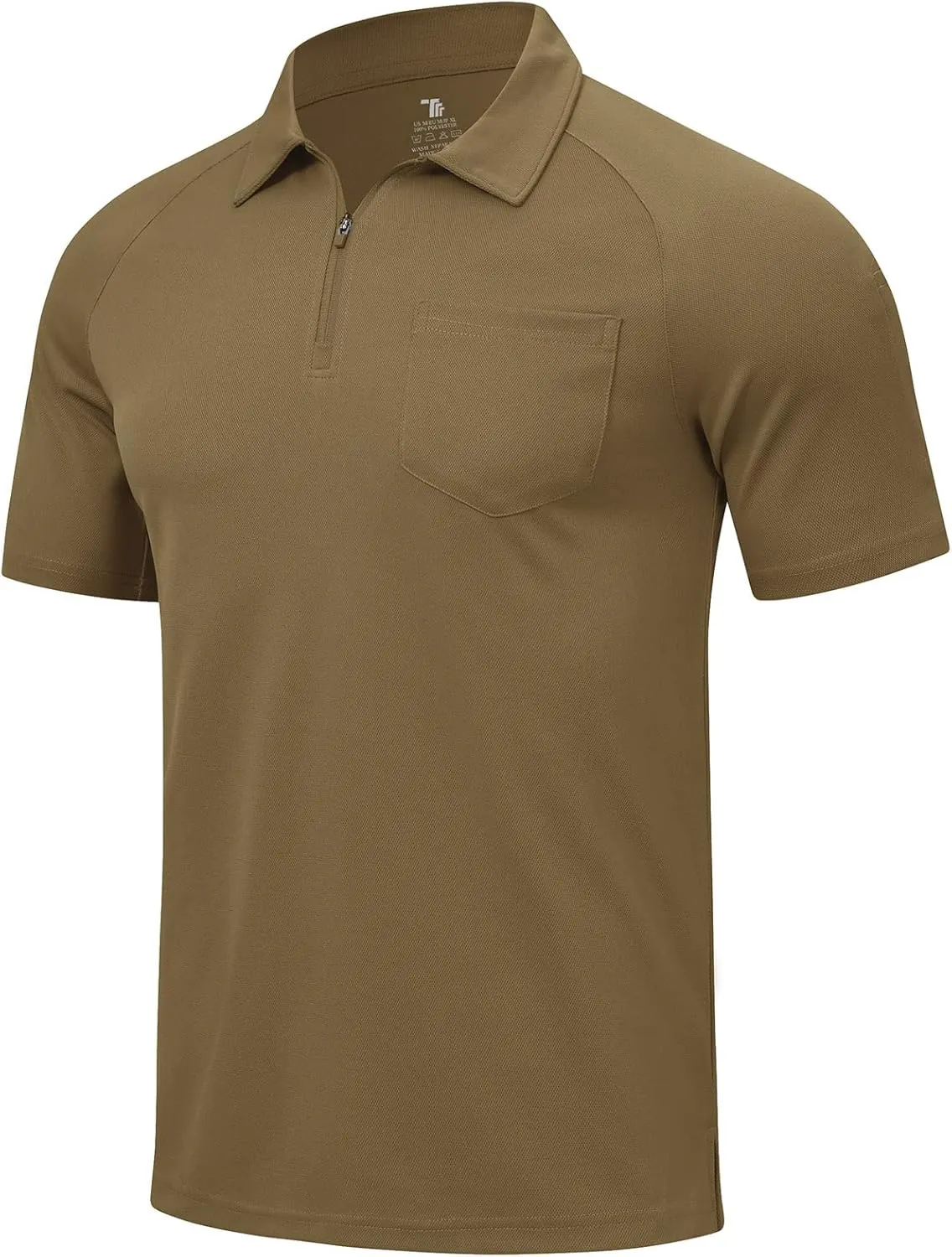 Rdruko Men's Polo Shirts with Pocket Short Sleeve Dry Fit 1/4 Zip Golf Sports Collared Summer T Shirts