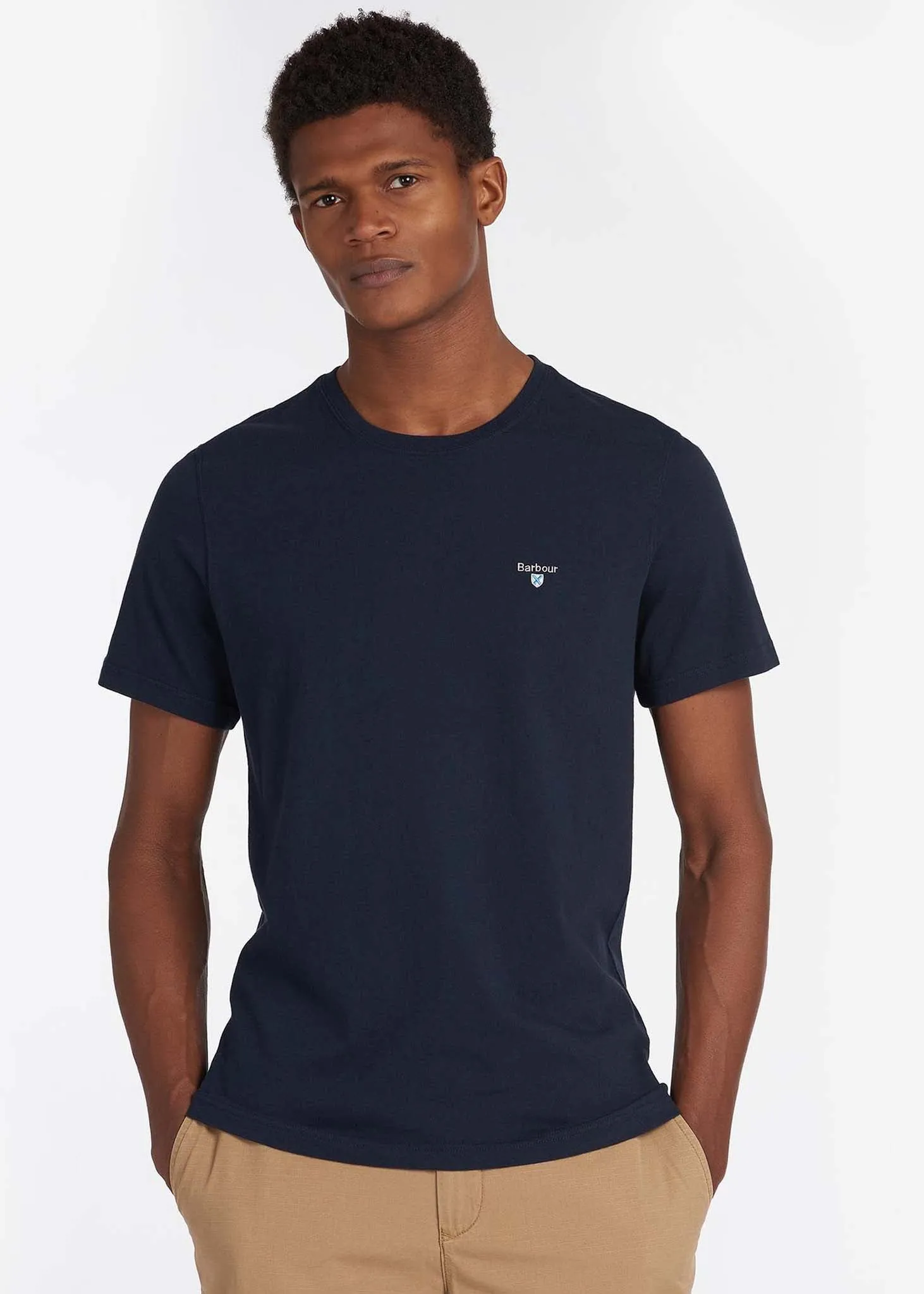 Tartan sports tee - new navy