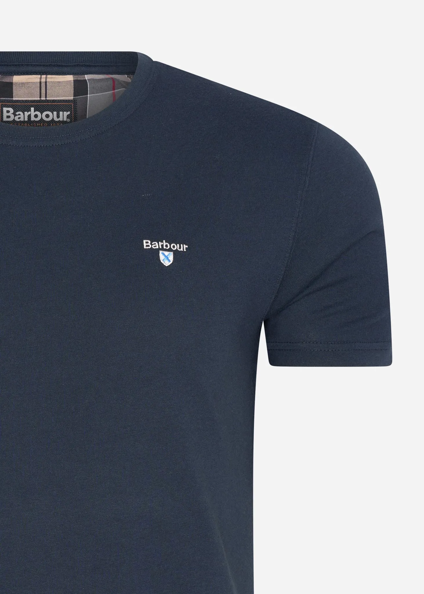 Tartan sports tee - new navy
