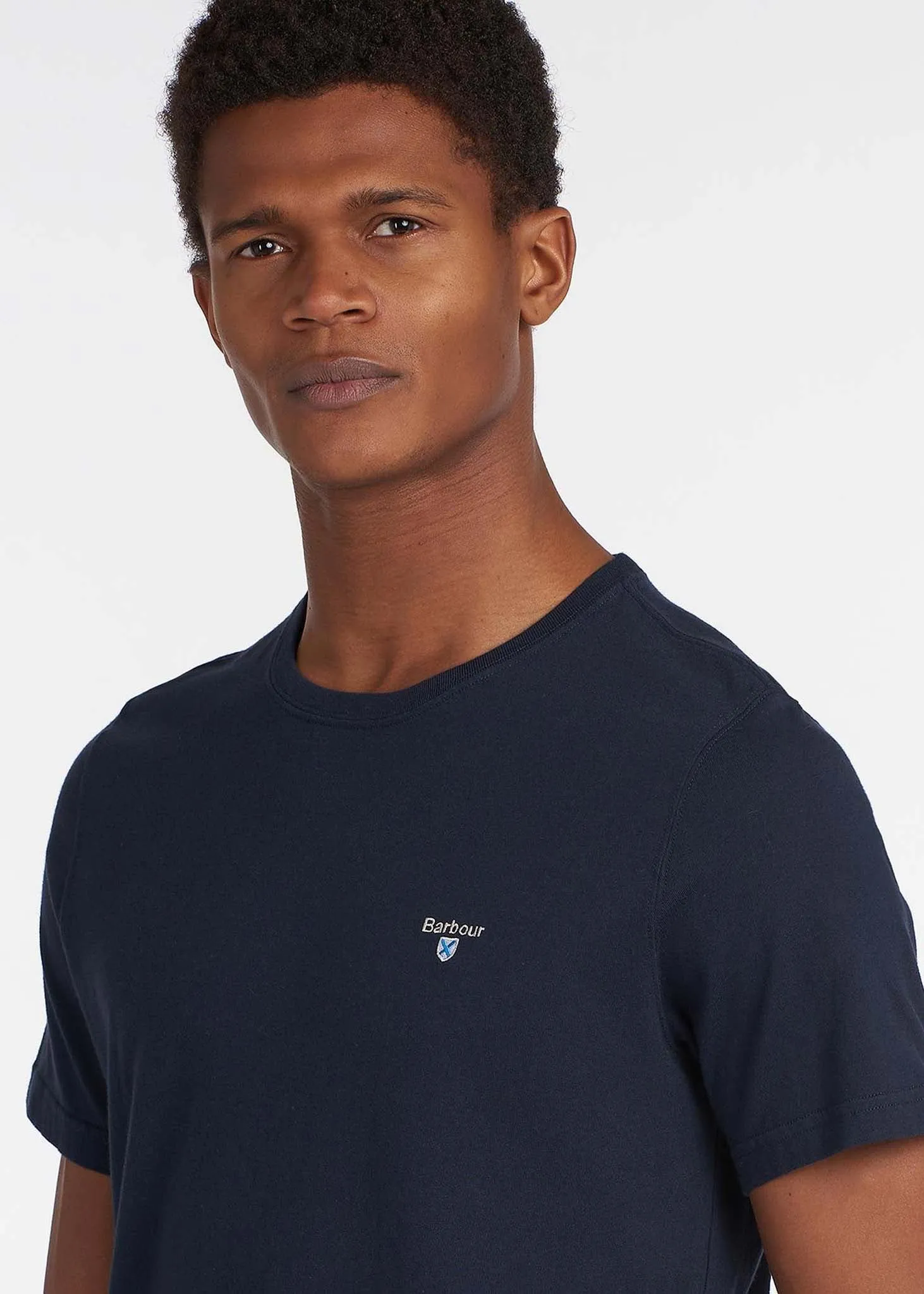 Tartan sports tee - new navy