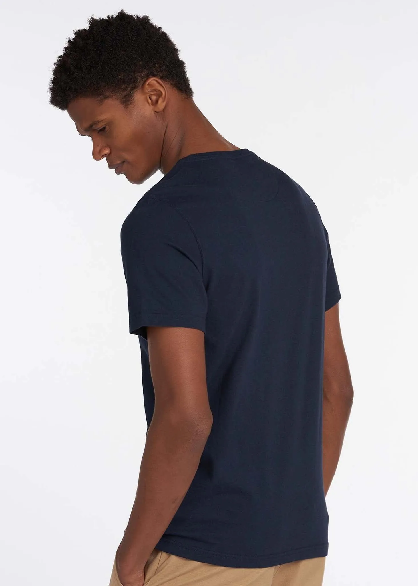Tartan sports tee - new navy