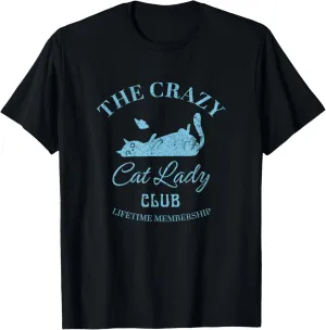 The Crazy Cat Lady Club Distressed T-Shirt