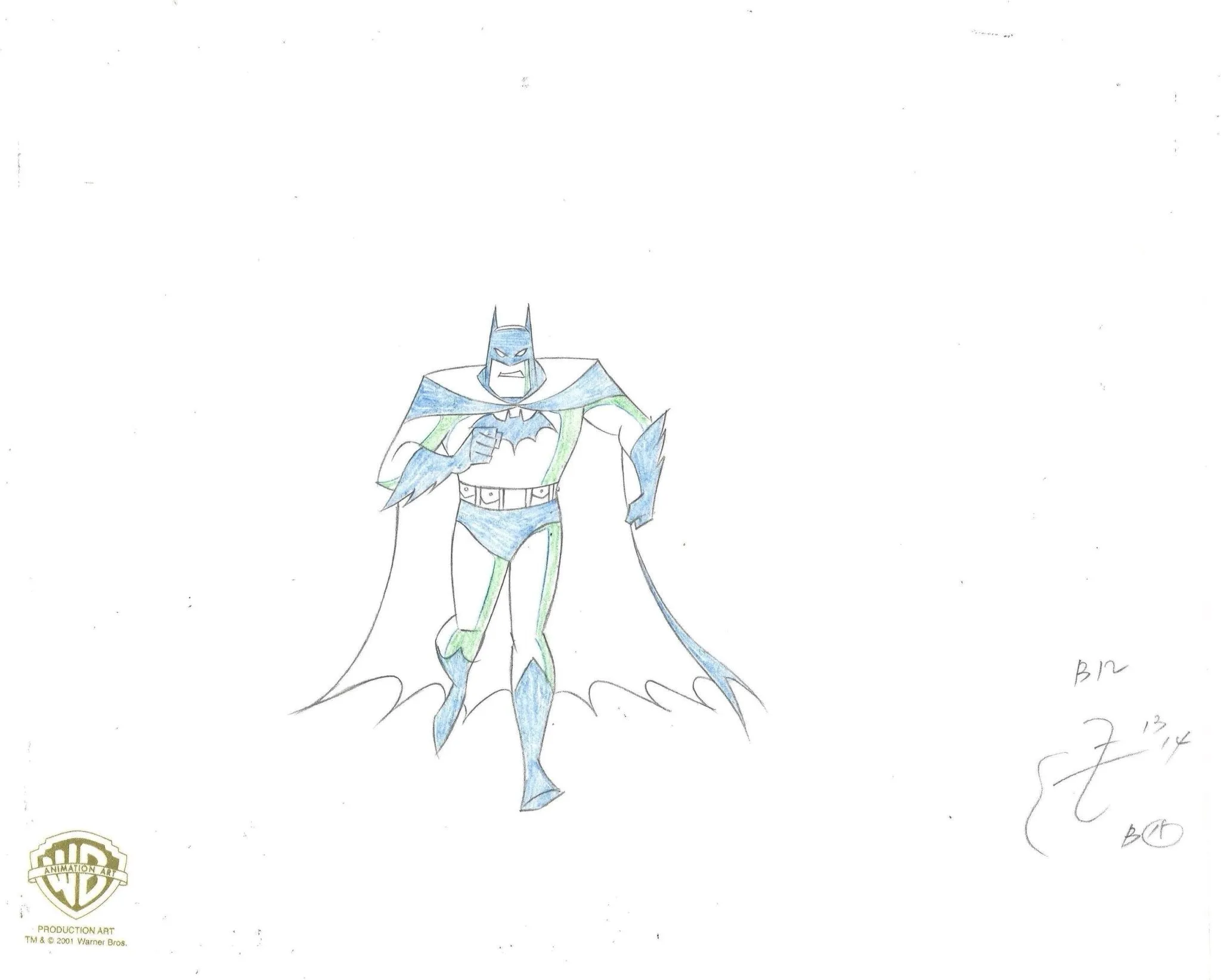 The New Batman Adventures Original Production Drawing: Batman